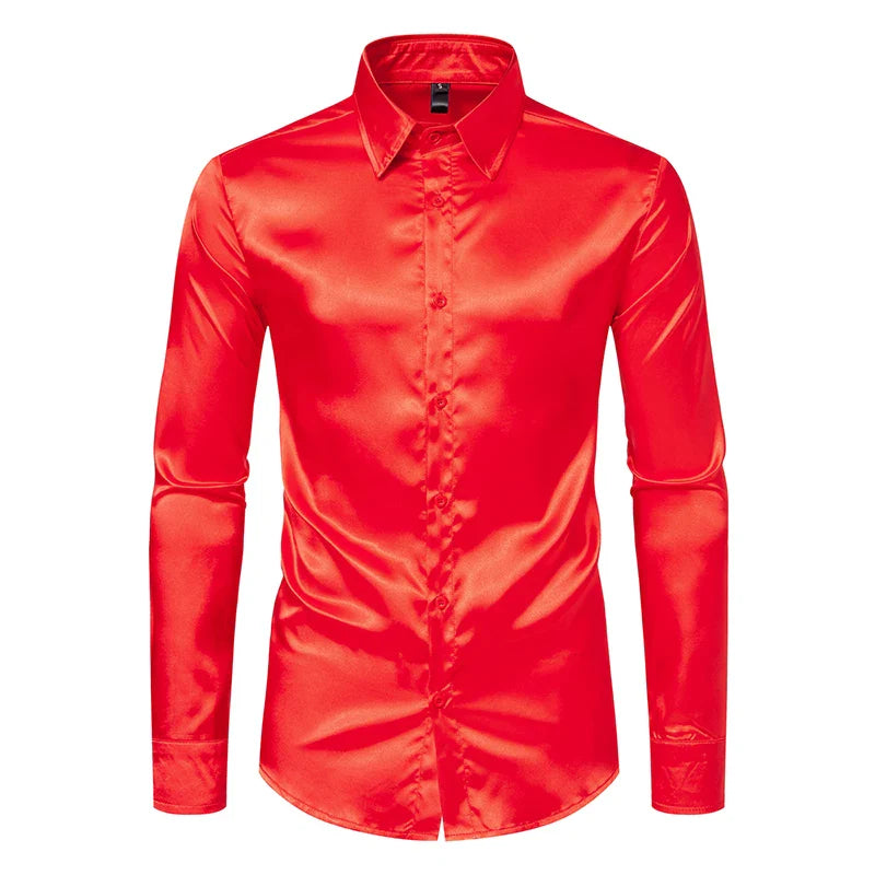 Adrano Satin-Knopfhemd