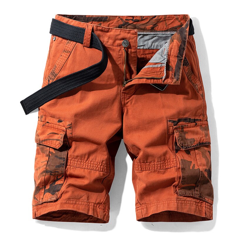Latzhose Casual Jungen Camouflage Tasche Nähte Herrenshorts