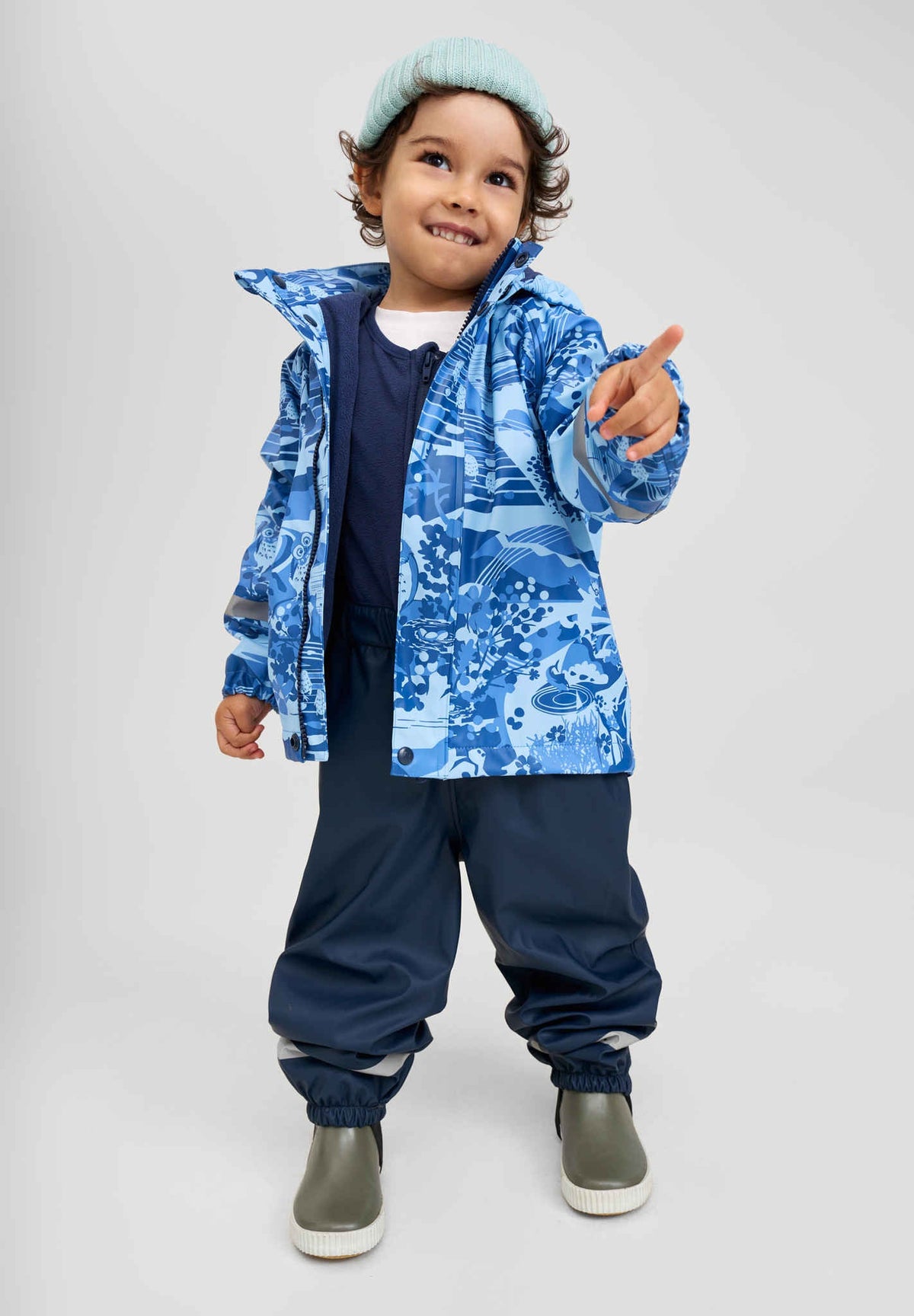 Kids' fleece lined rain bib Loiske