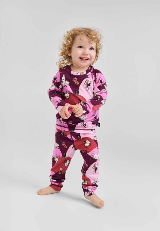 Toddlers' wool mix base-layer set Moomin Trivsam