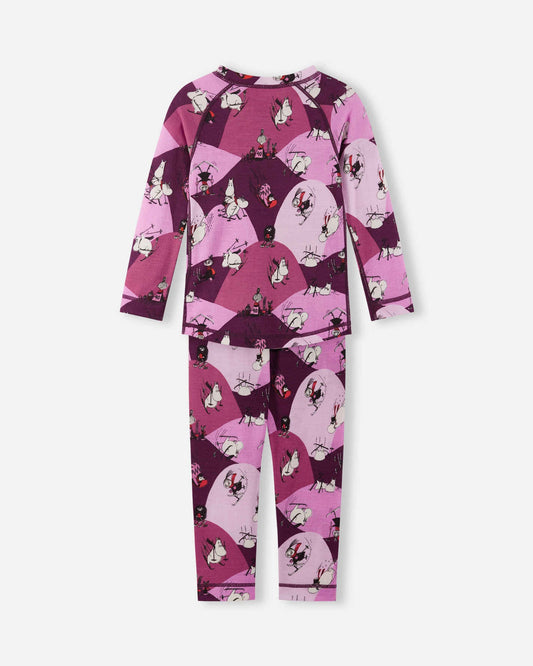 Toddlers' wool mix base-layer set Moomin Trivsam