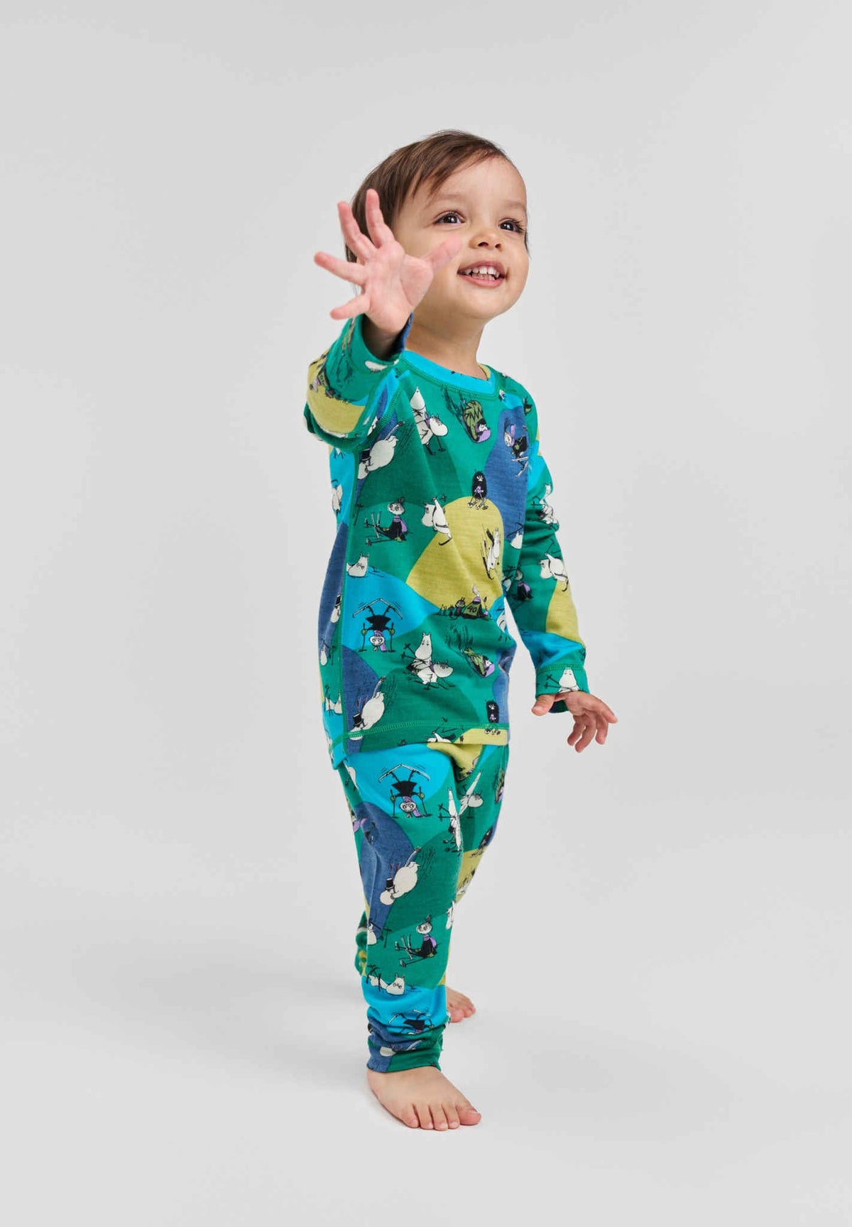 Toddlers' wool mix base-layer set Moomin Trivsam