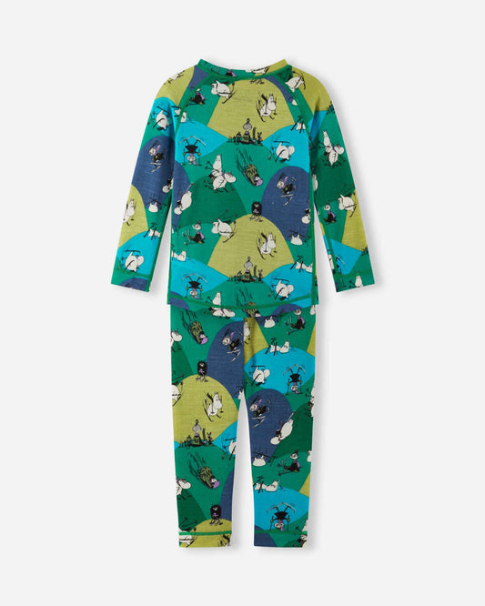 Toddlers' wool mix base-layer set Moomin Trivsam