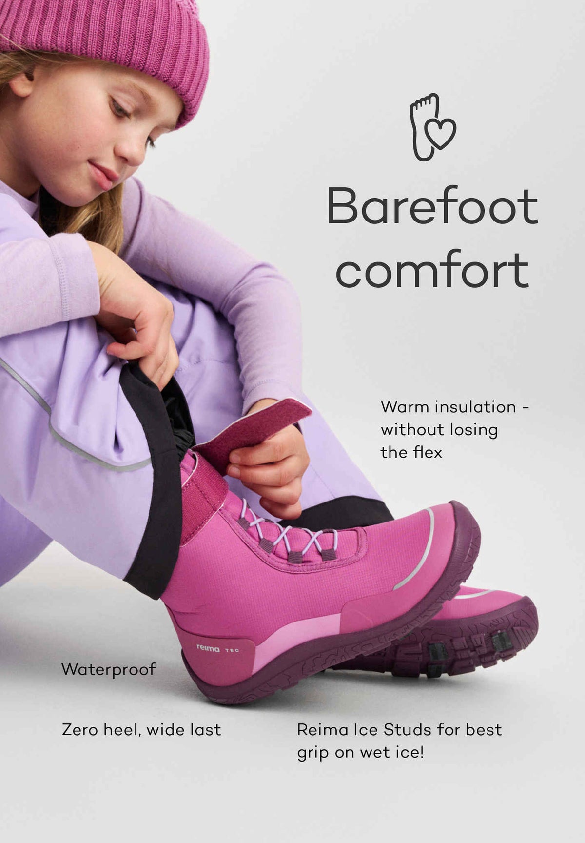 Kids' barefoot winter boots Talvella Junior