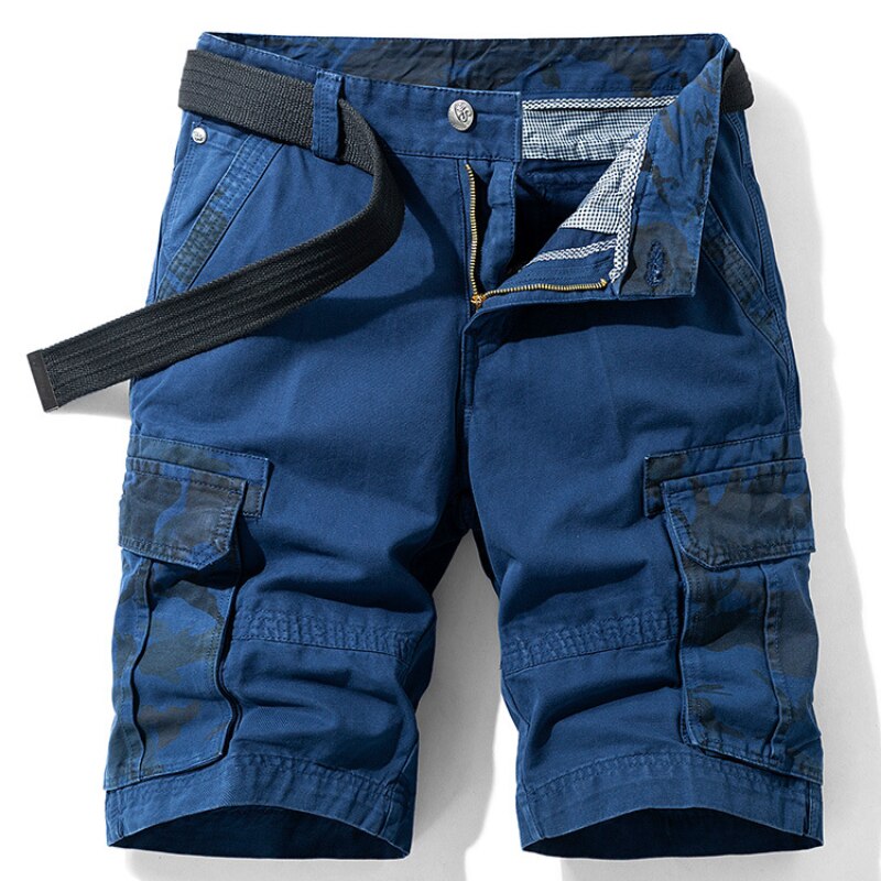 Latzhose Casual Jungen Camouflage Tasche Nähte Herrenshorts