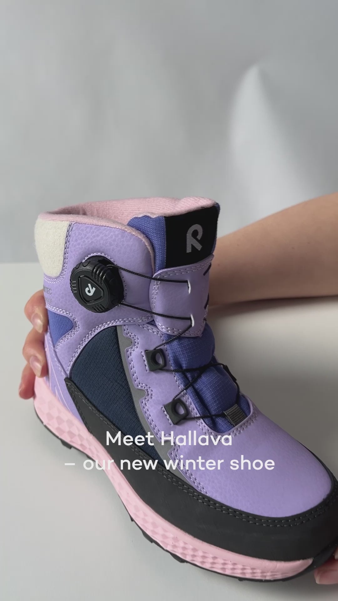 Kids' waterproof winter shoes Hallava Quicklock