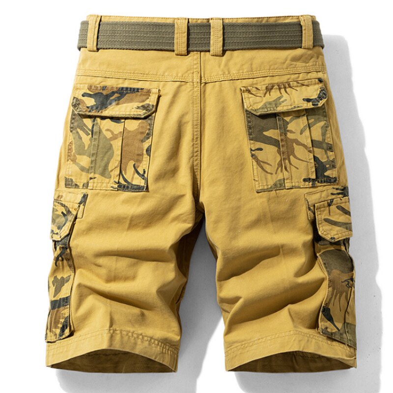 Latzhose Casual Jungen Camouflage Tasche Nähte Herrenshorts