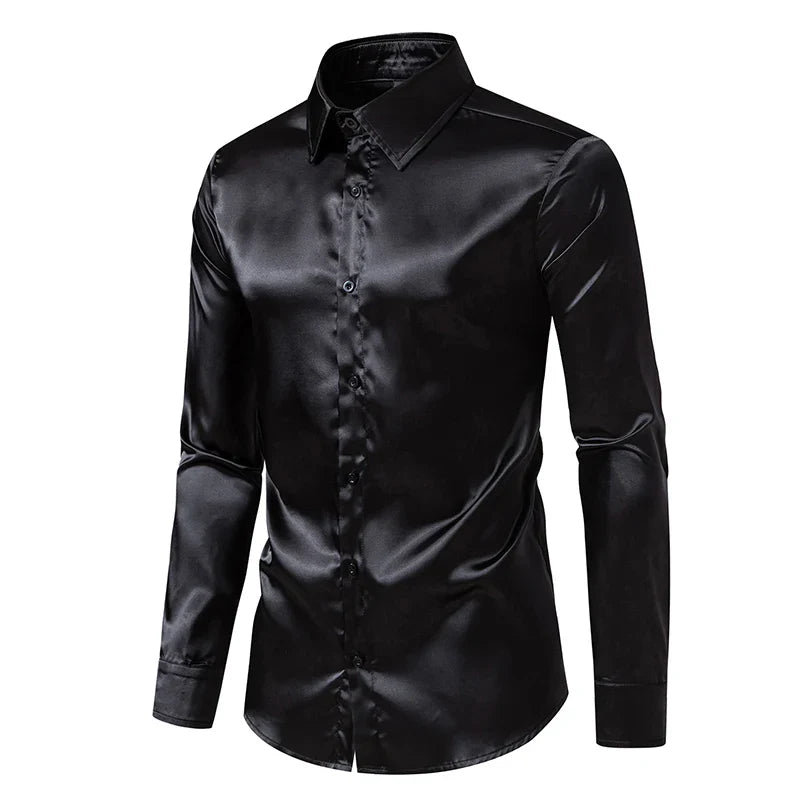 Adrano Satin-Knopfhemd