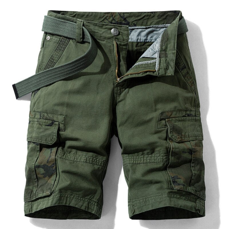 Latzhose Casual Jungen Camouflage Tasche Nähte Herrenshorts
